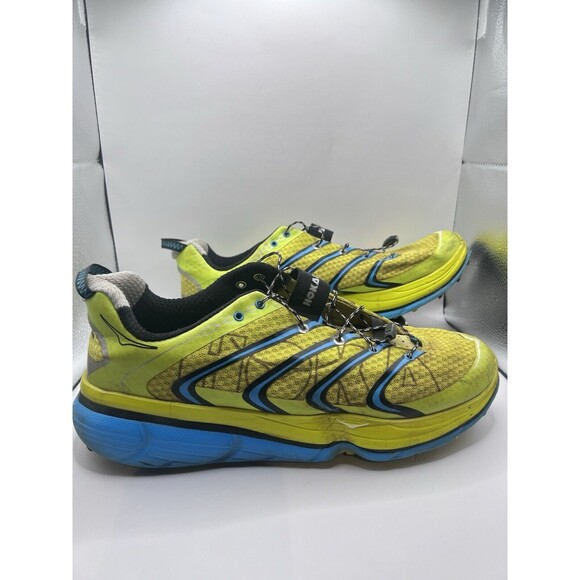 Hoka One One M Rapa Nui 2 Trail Running Shoes Men’s Size 11 F10014F Yellow Blue - Picture 2 of 7